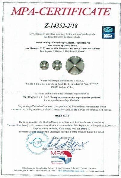 MPA safety certification report page 2